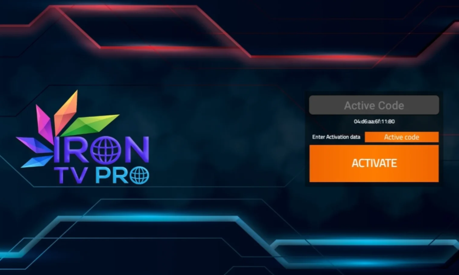 Iron TV Pro — aperçu application (interface)